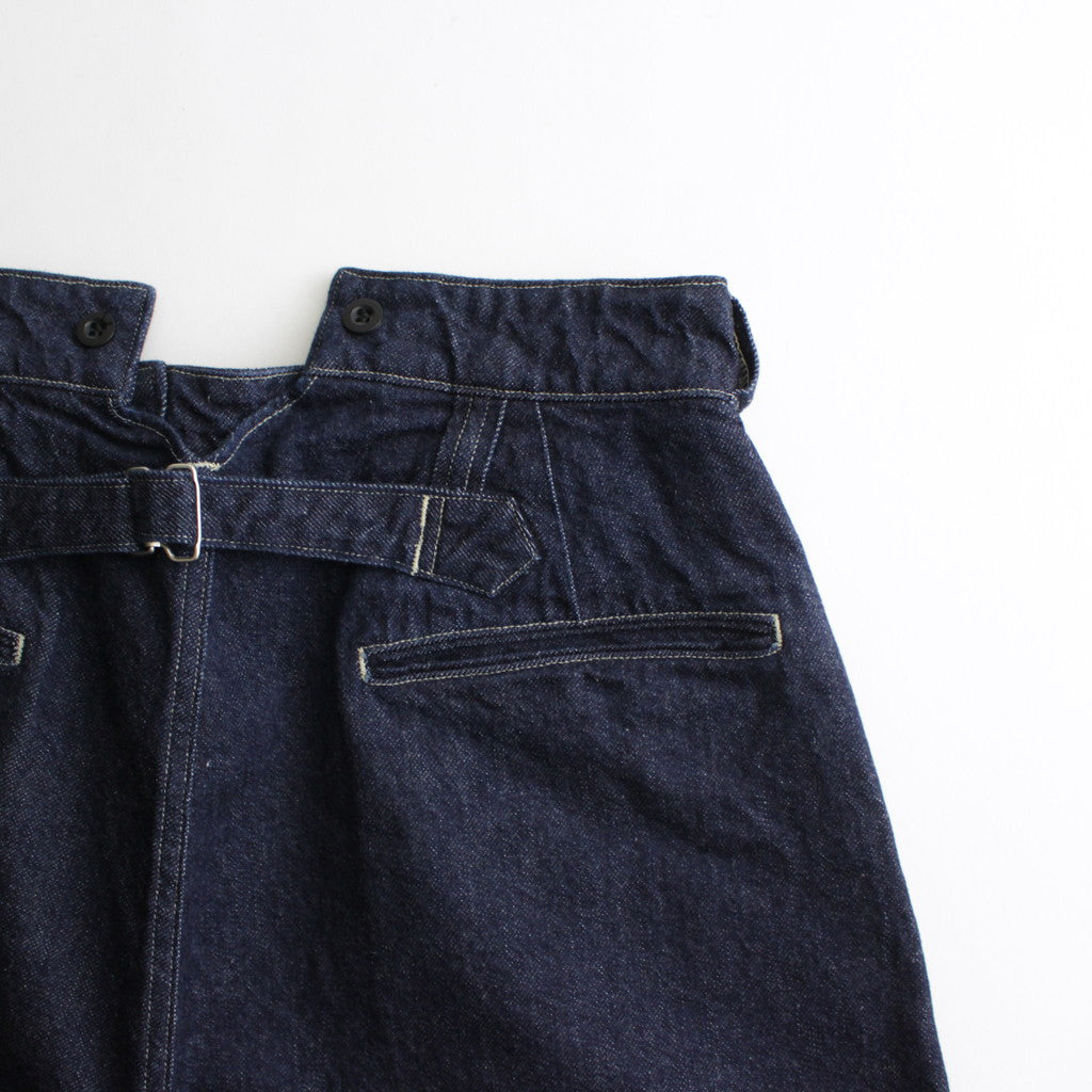 BUCKLE BACK TROUSERS #INDIGO [H2401-PT018]