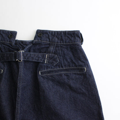 BUCKLE BACK TROUSERS #INDIGO [H2401-PT018]