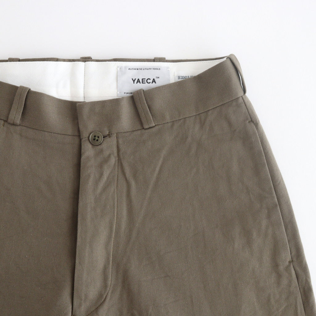 CHINO CLOTH PANTS WIDE #olive [64606]