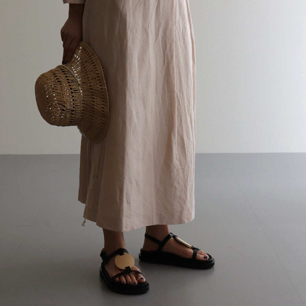 PLYWOOD VOLUME SANDALS #BLACK [1402S]