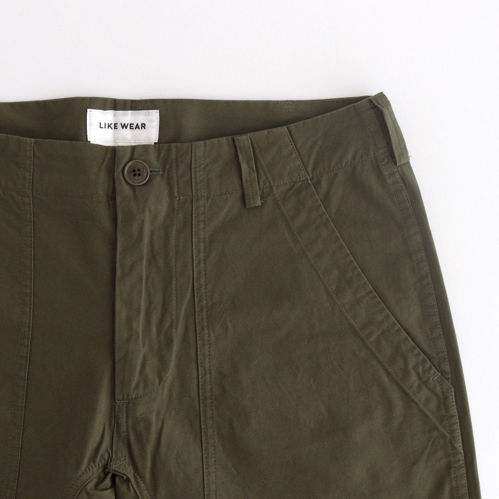 BAKER PANTS #olive poplin [74604]