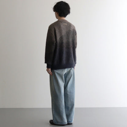 GRADATION MOHAIR KNIT LS #NAVY KHAKI GRADATION [ST.1001]