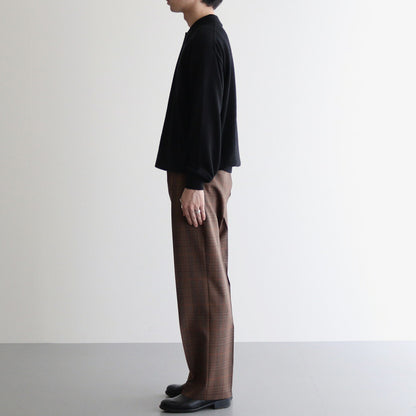 BLUEFACED WOOL CHECK SLACKS #BROWN CHECK [A24AP02CB]