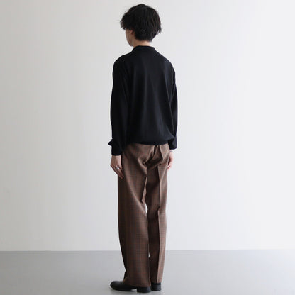 BLUEFACED WOOL CHECK SLACKS #BROWN CHECK [A24AP02CB]