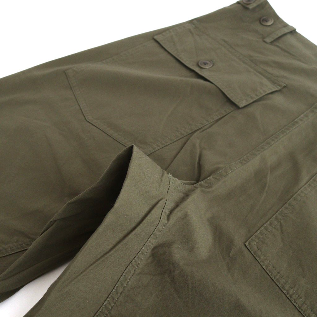 BAKER PANTS #olive poplin [24604]