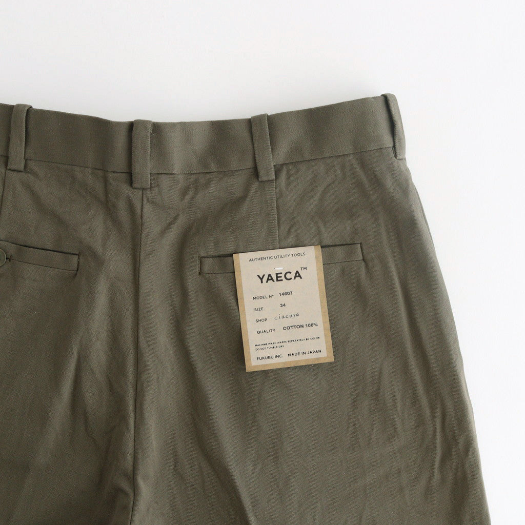 CHINO CLOTH PANTS CREASED #olive [14607]