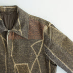 JACQUARD ZIP BLOUSON #BROWN [YK23FW0525B]