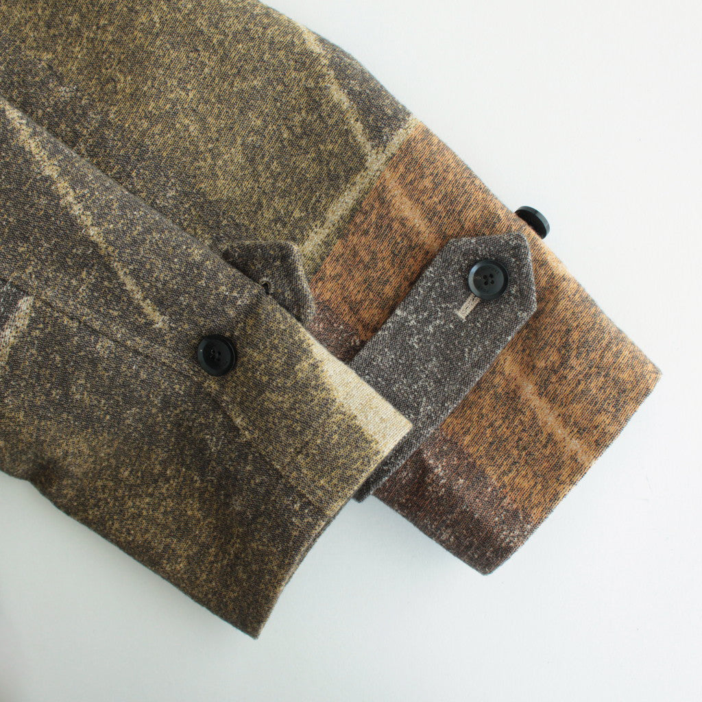 JACQUARD ZIP BLOUSON #BROWN [YK23FW0525B]