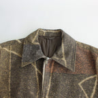 JACQUARD ZIP BLOUSON #BROWN [YK23FW0525B]