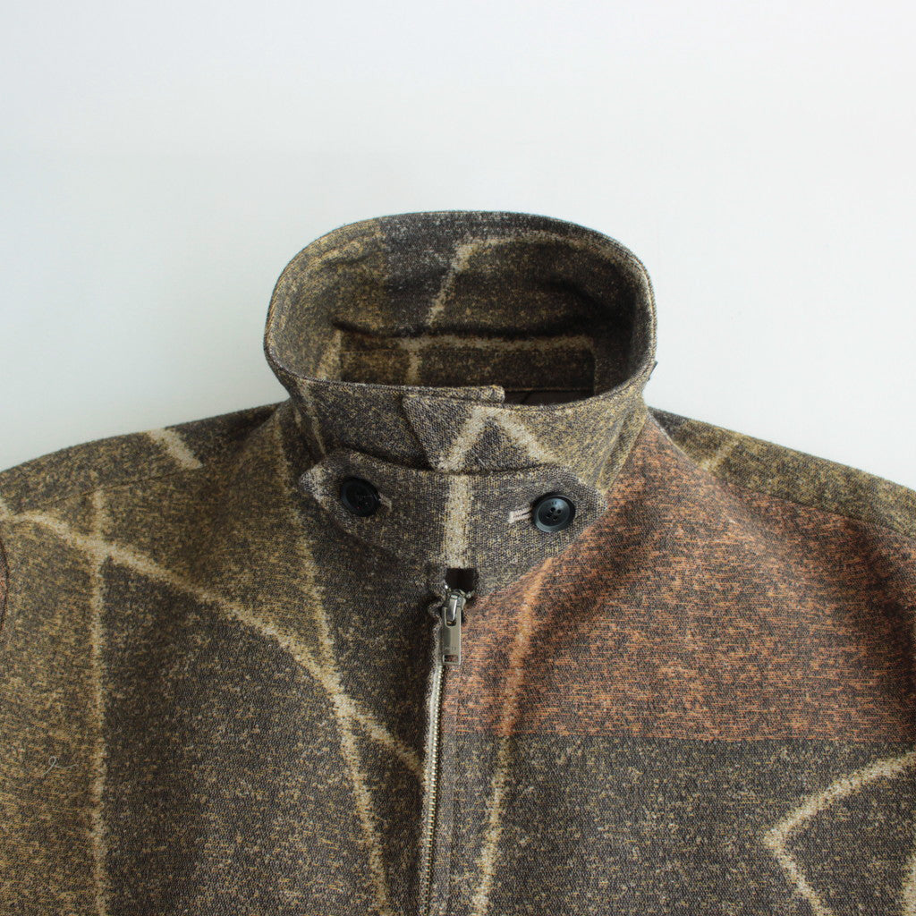 JACQUARD ZIP BLOUSON #BROWN [YK23FW0525B]