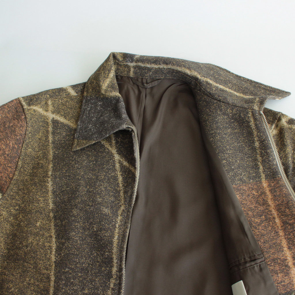 JACQUARD ZIP BLOUSON #BROWN [YK23FW0525B]