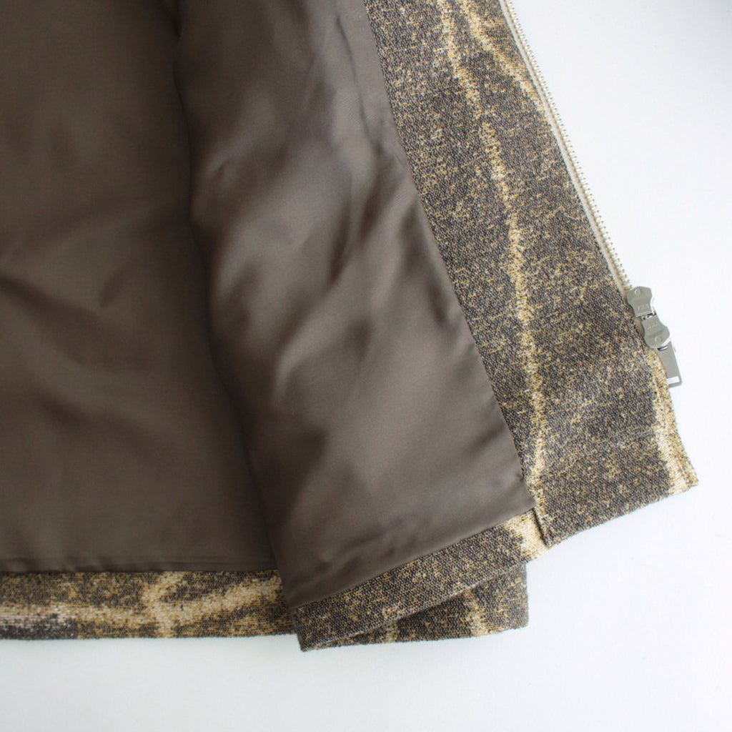 JACQUARD ZIP BLOUSON #BROWN [YK23FW0525B]