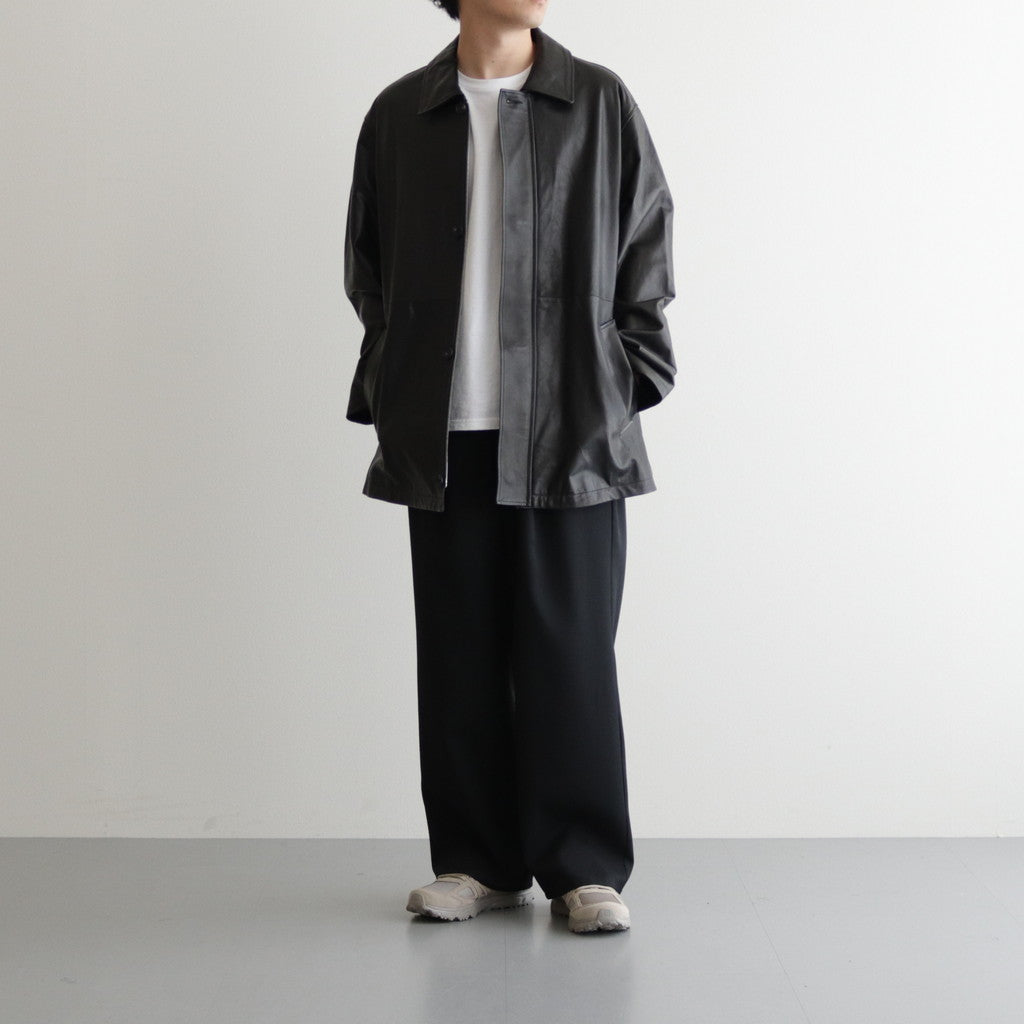 LEATHER ZIP JACKET #BLACK [ST.622] – ciacura