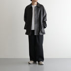 LEATHER ZIP JACKET #BLACK [ST.622]