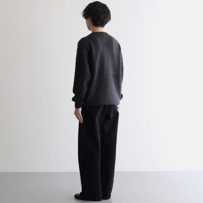 BRUSHED SUPER KID MOHAIR KNIT P/O #INK BLACK [A24AP03KM]