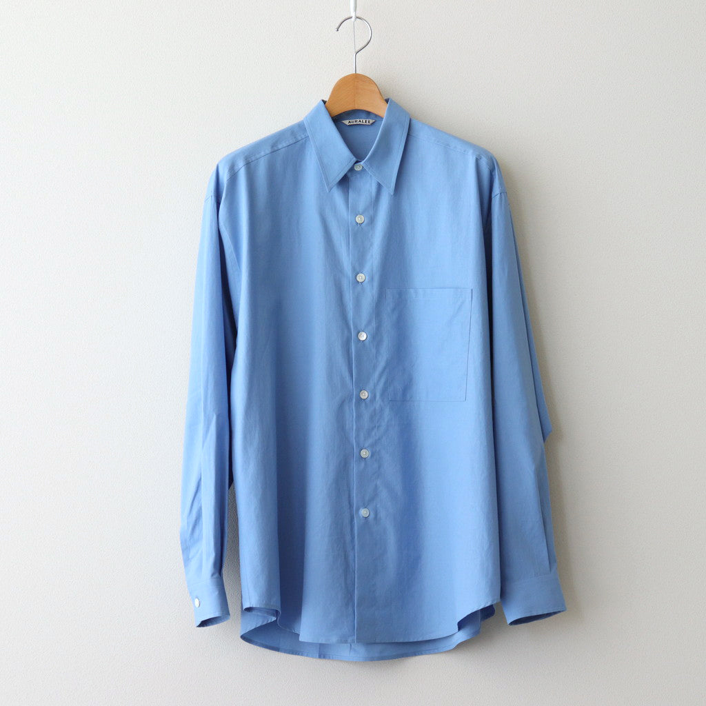 WASHED FINX TWILL BIG SHIRT #BLUE [A24AS02TN]