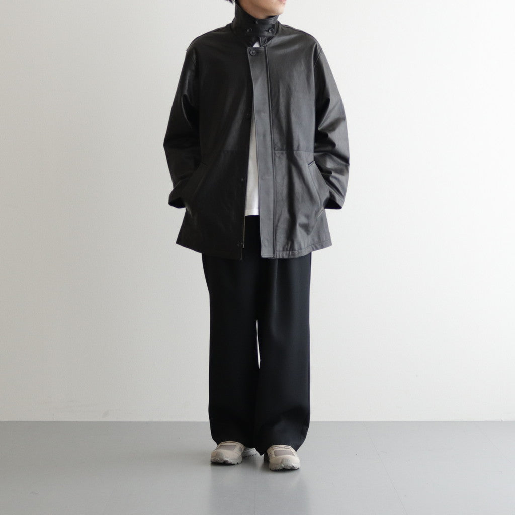 LEATHER ZIP JACKET #BLACK [ST.622] – ciacura