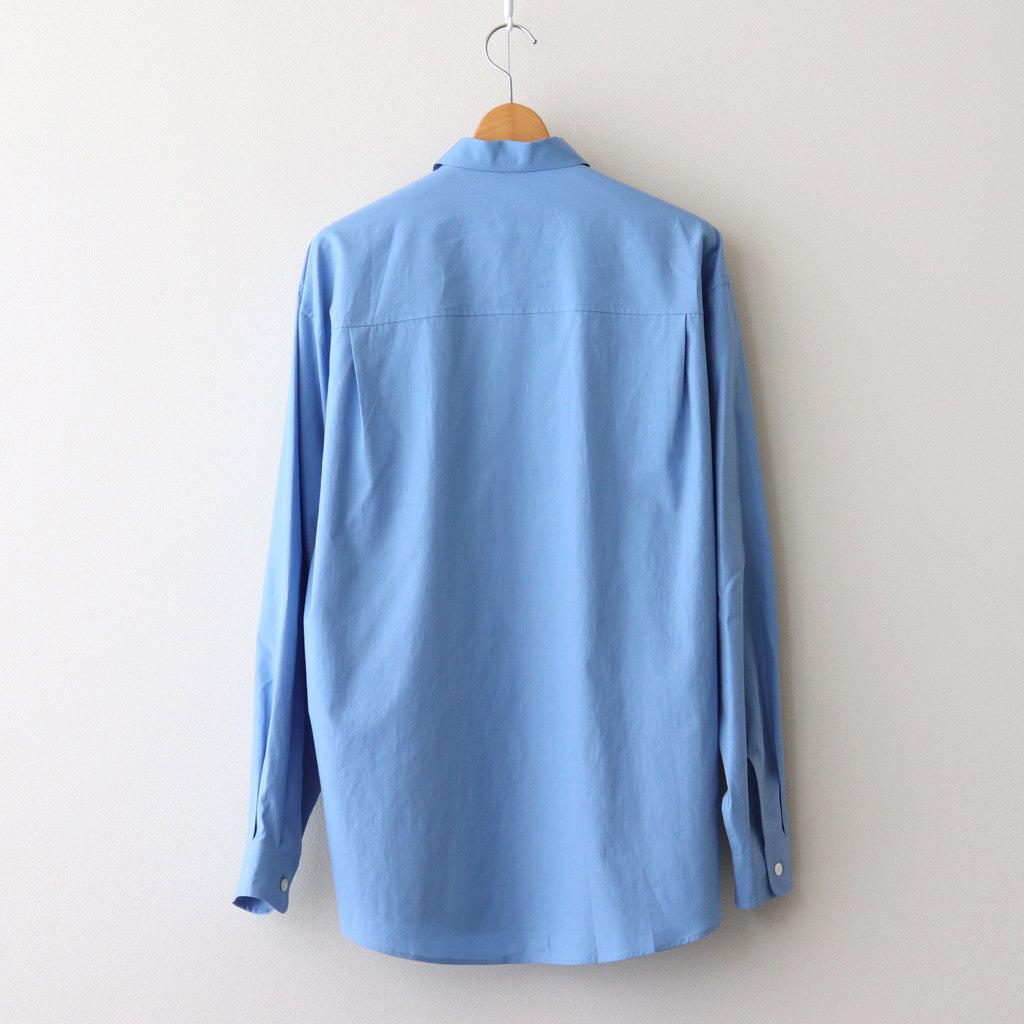 WASHED FINX TWILL BIG SHIRT #BLUE [A24AS02TN]