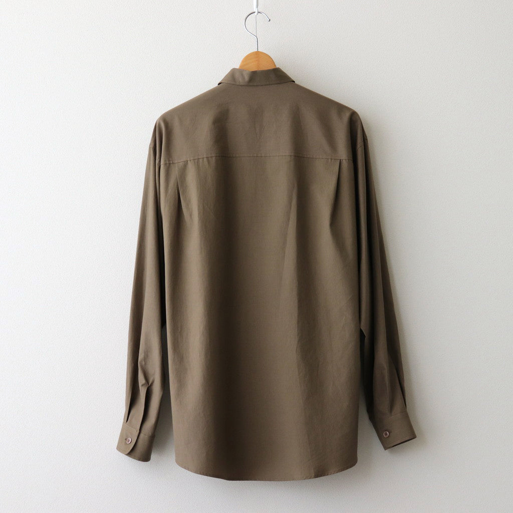 WASHED FINX TWILL BIG SHIRT #BROWN [A24AS02TN]