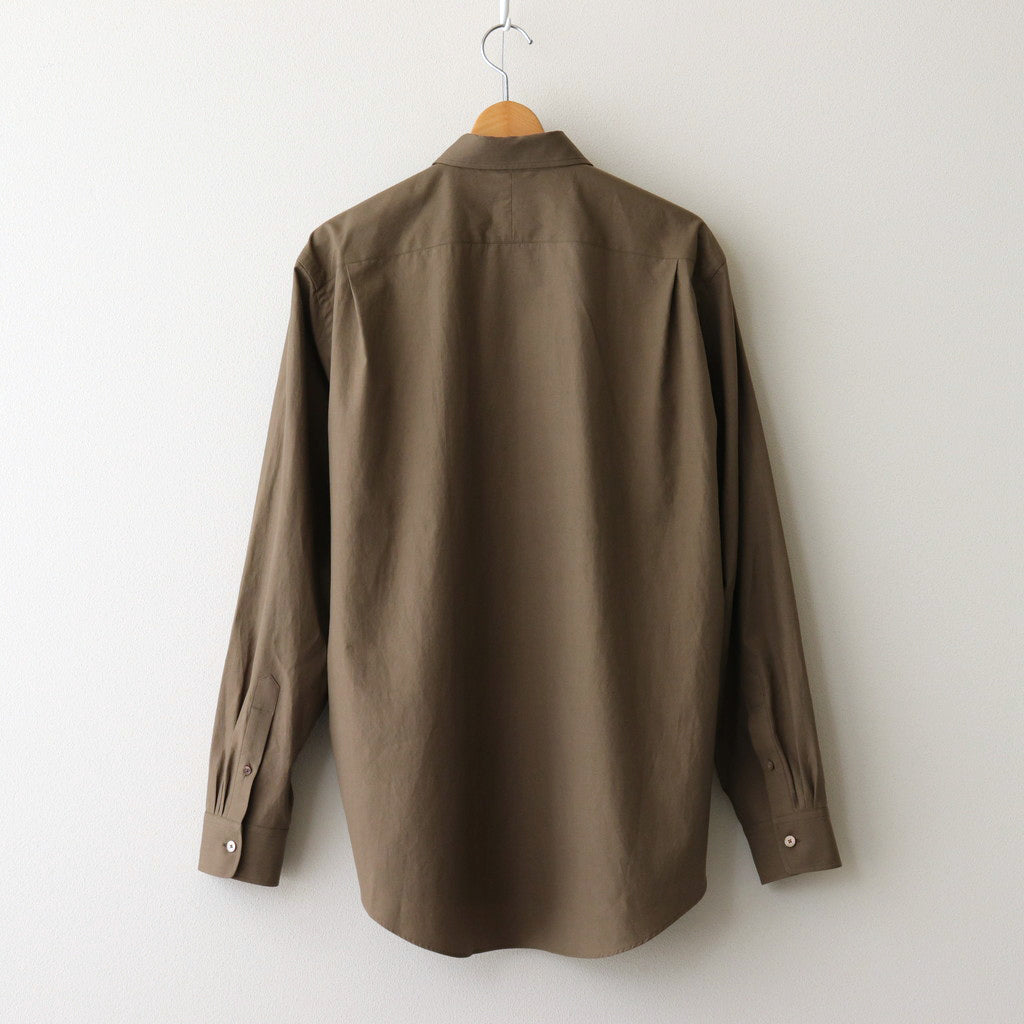 WASHED FINX TWILL SHIRT #BROWN [A24AS01TN] - ciacura 三重県四日市