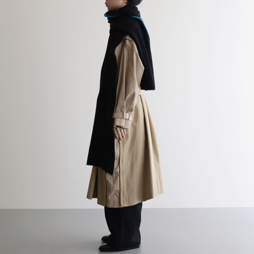 RIB LONG STOLE #BLACK [YK24FW0834A]