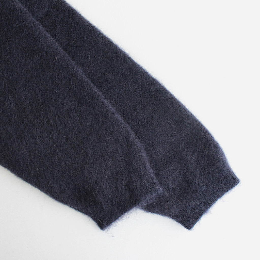 SQUARE PANNEL MOHAIR CARDIGAN #DARK NAVY [YK23FW0590S]