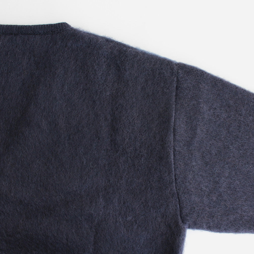 SQUARE PANNEL MOHAIR CARDIGAN #DARK NAVY [YK23FW0590S]