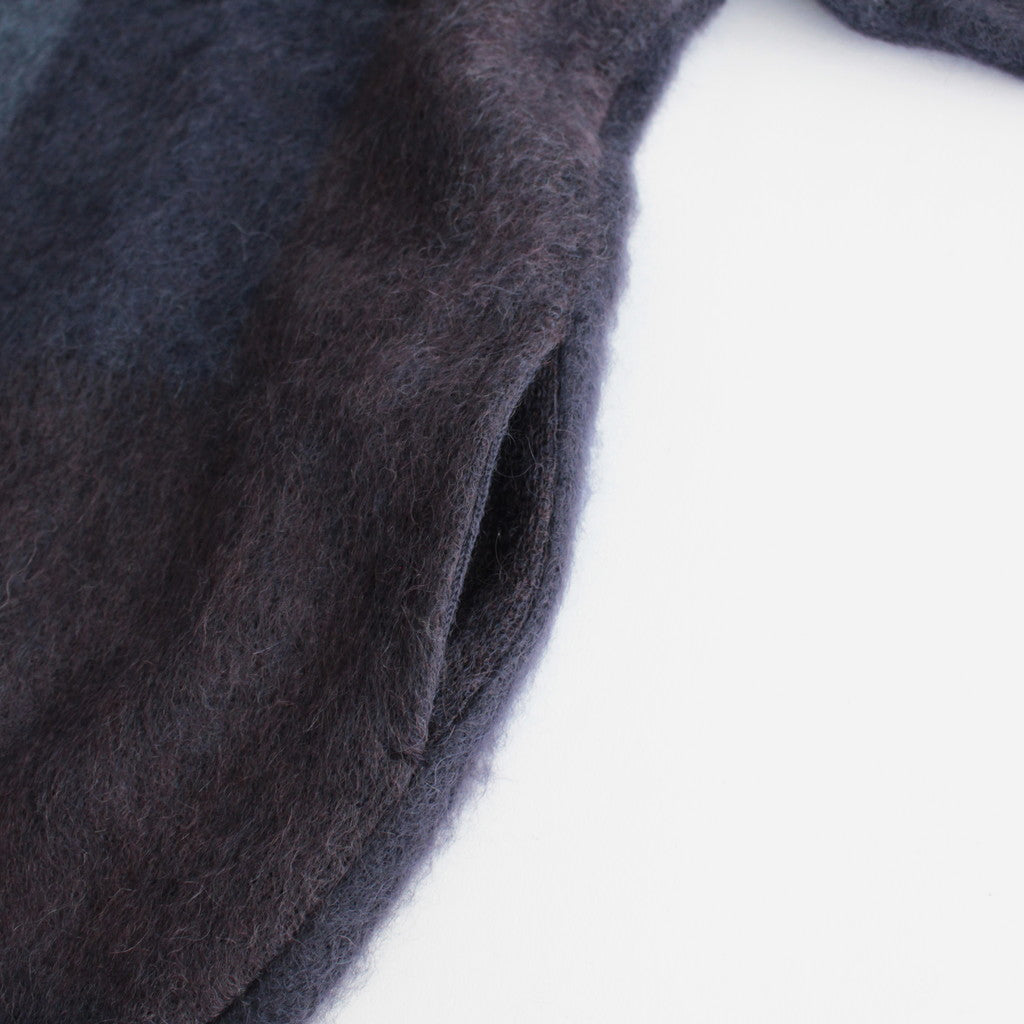 SQUARE PANNEL MOHAIR CARDIGAN #DARK NAVY [YK23FW0590S]