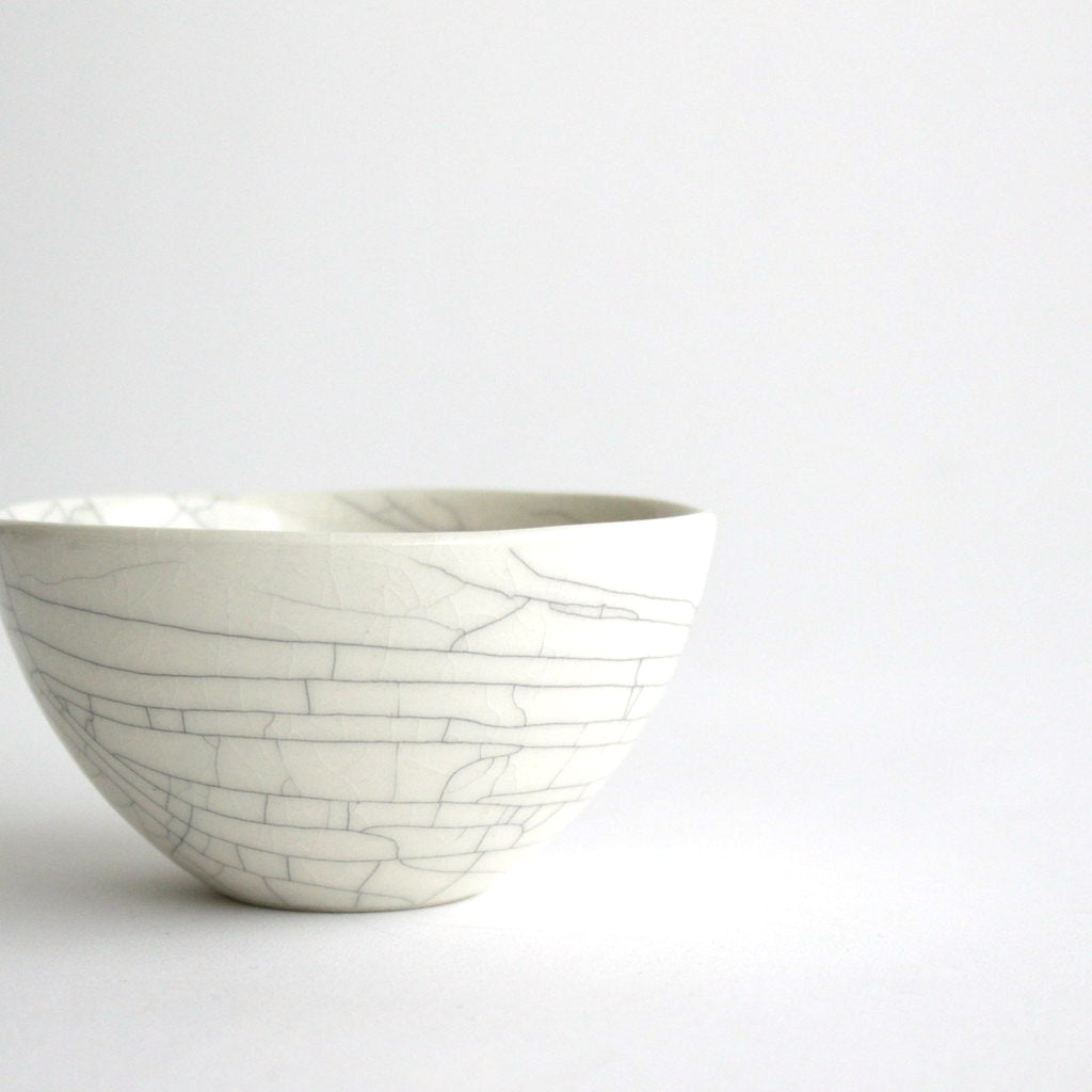 ボウル 小 貫入 #白