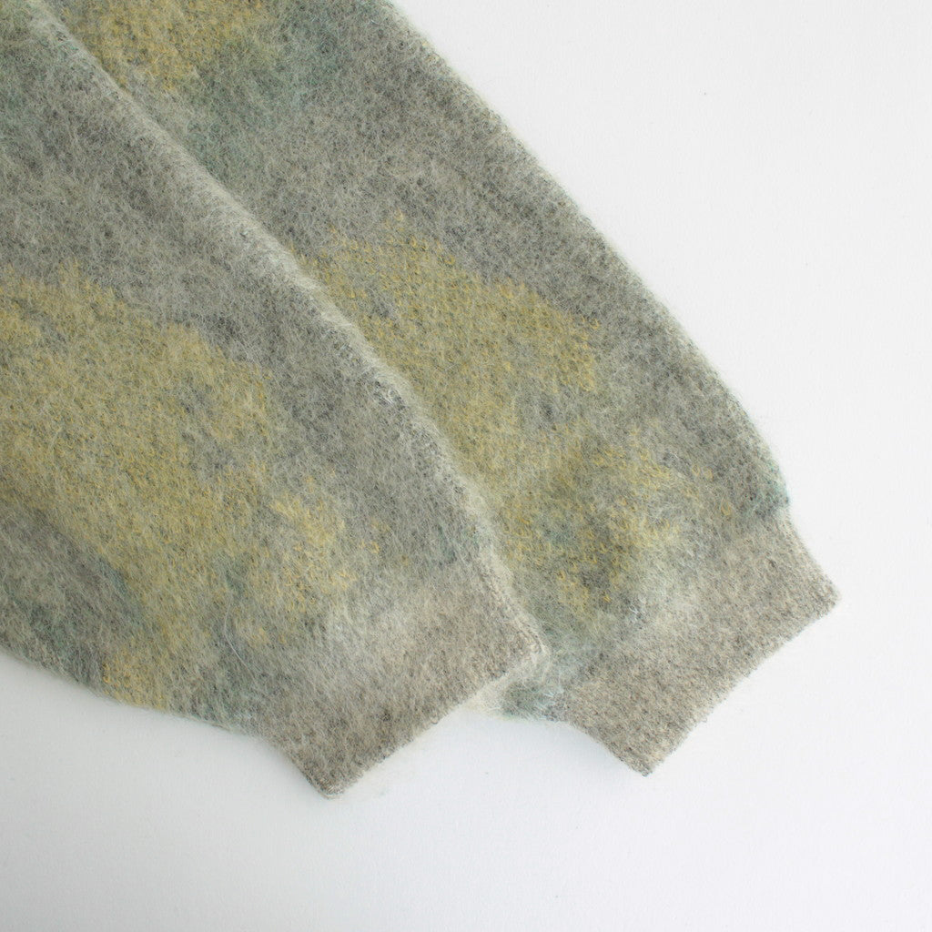 LANDSCAPE MOHAIR JACQUARD CARDIGAN #GRAY [YK23FW0574S]