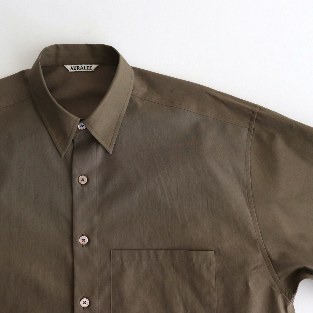 WASHED FINX TWILL BIG SHIRT #BROWN [A24AS02TN]