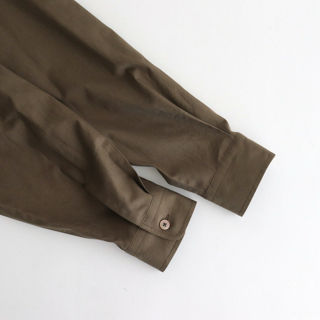 WASHED FINX TWILL BIG SHIRT #BROWN [A24AS02TN]