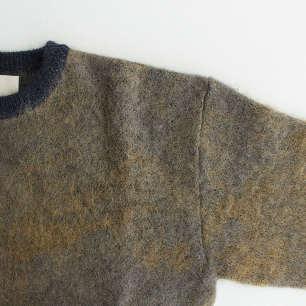 LANDSCAPE MOHAIR JACQUARD CREWNECK SWEATER #DARK NAVY [YK23FW0575S