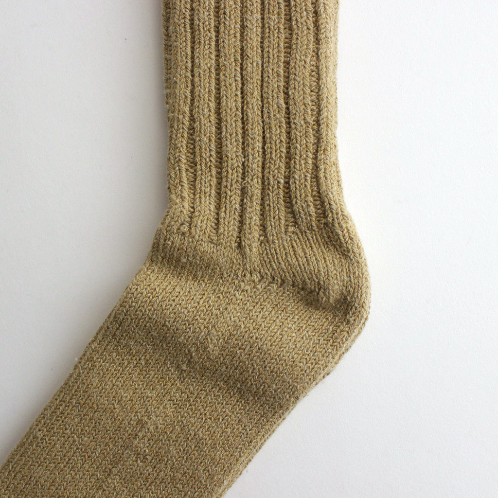 COTTON SILK SOCKS #khaki [14903]