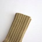 COTTON SILK SOCKS #khaki [14903]