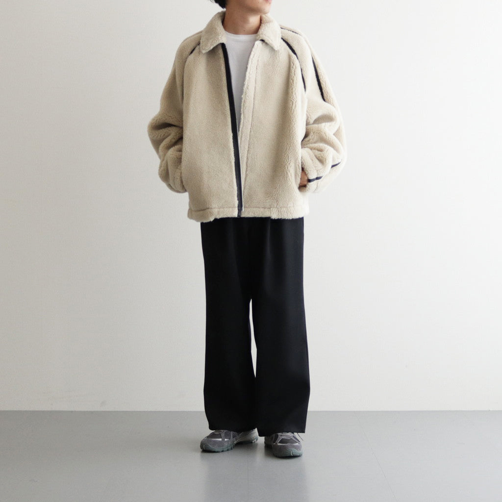 WOOL FUR FLIGHT JACKET #BEIGE [ST.629]