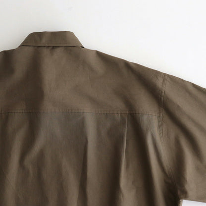 WASHED FINX TWILL BIG SHIRT #BROWN [A24AS02TN]