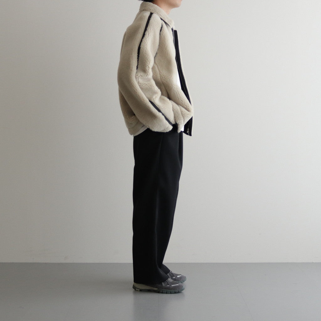 WOOL FUR FLIGHT JACKET #BEIGE [ST.629]