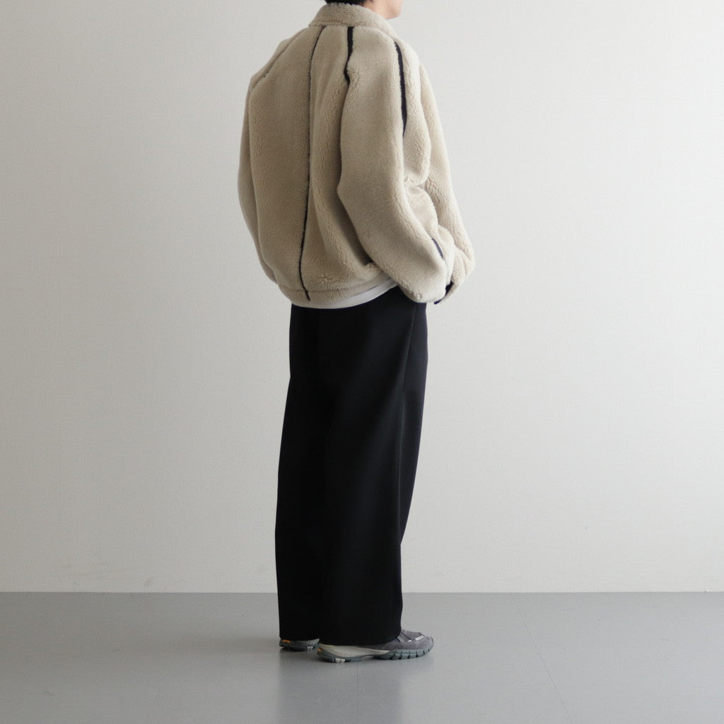 WOOL FUR FLIGHT JACKET #BEIGE [ST.629]