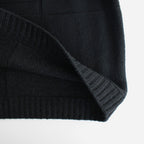 UNEVEN CREWNECK SWEATER #BLACK [YK23FW0596S]