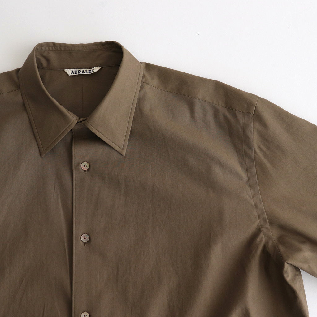 WASHED FINX TWILL SHIRT #BROWN [A24AS01TN] - ciacura 三重県四日市