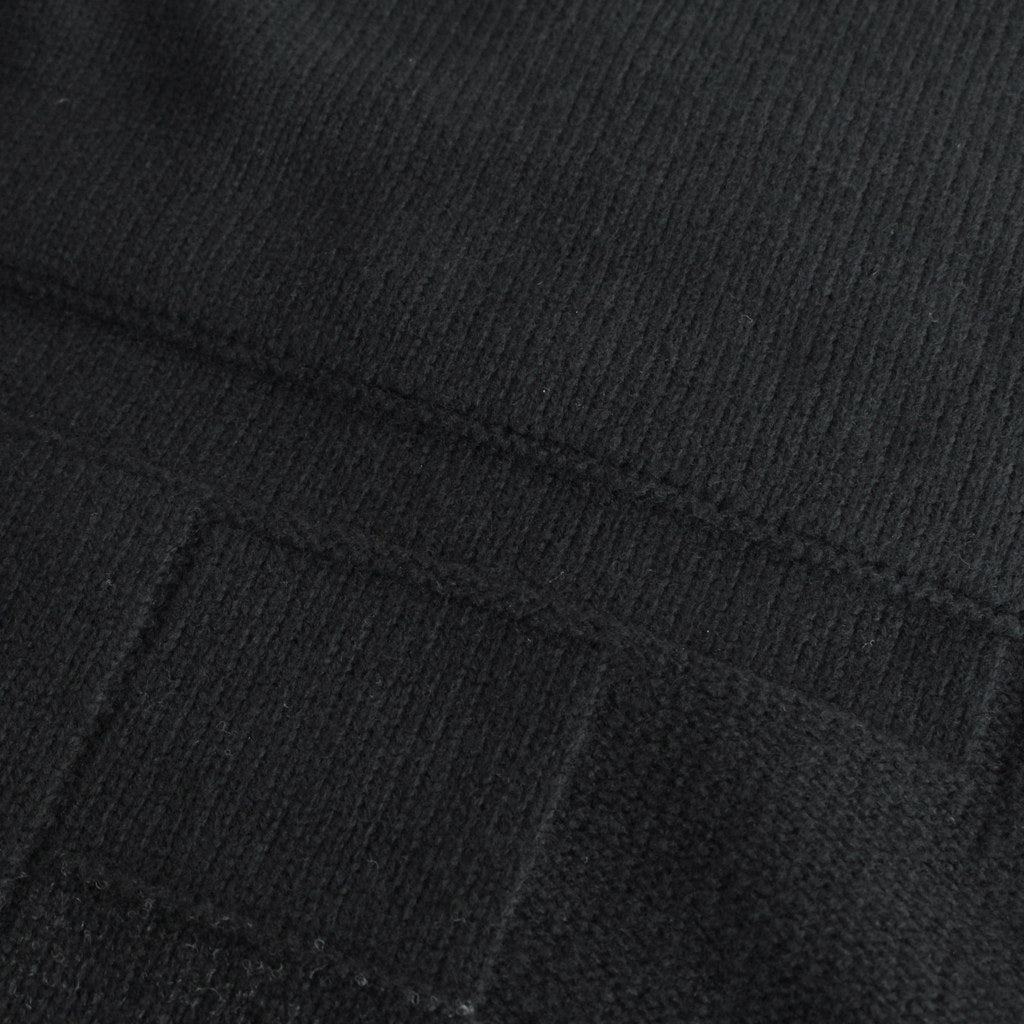 UNEVEN CREWNECK SWEATER #BLACK [YK23FW0596S]