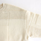 UNEVEN CREWNECK SWEATER #ECRU [YK23FW0596S]