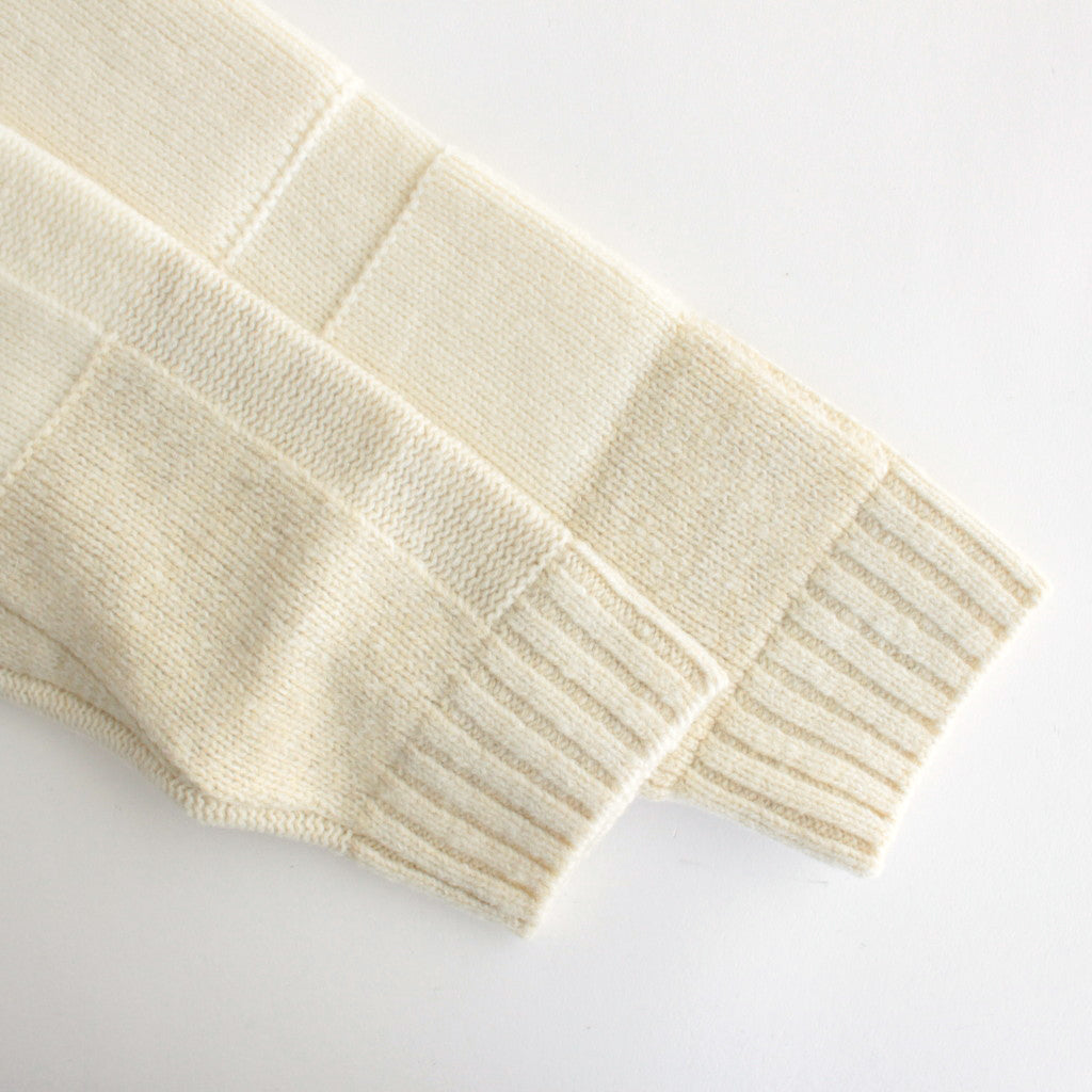 UNEVEN CREWNECK SWEATER #ECRU [YK23FW0596S]
