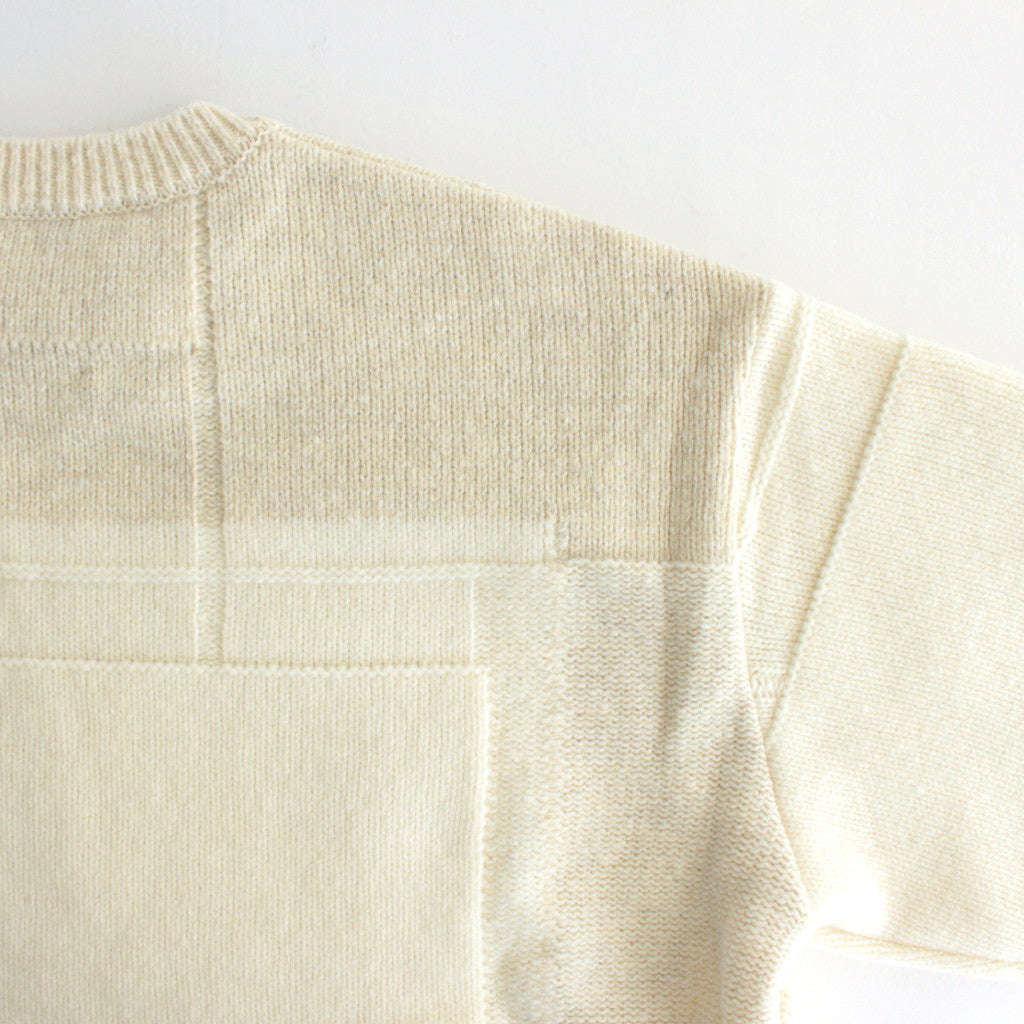 UNEVEN CREWNECK SWEATER #ECRU [YK23FW0596S]