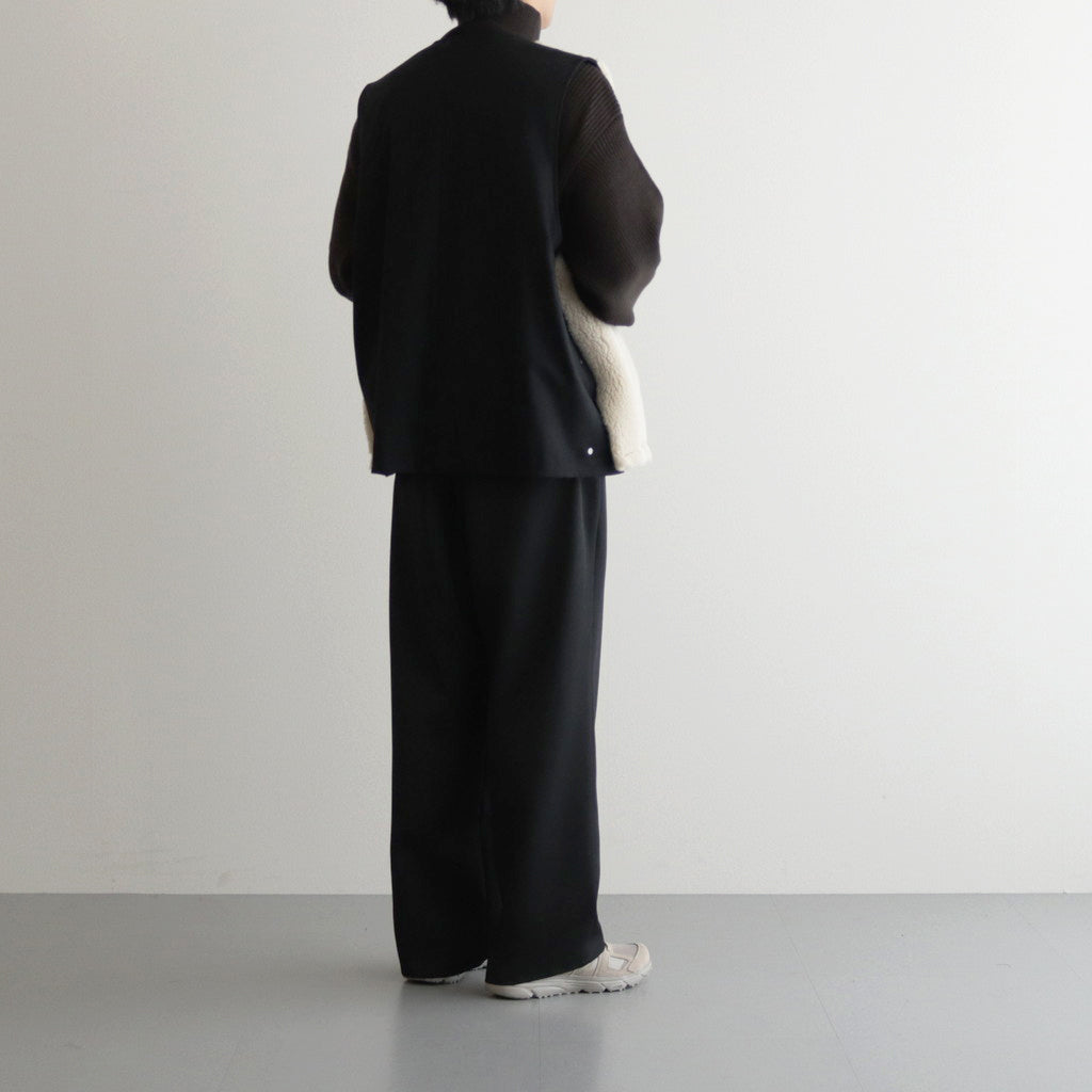 WOOL FUR REVERSIBLE VEST #BEIGE [ST.630]