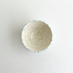 ボウル 小 貫入 #ターコイズ流し