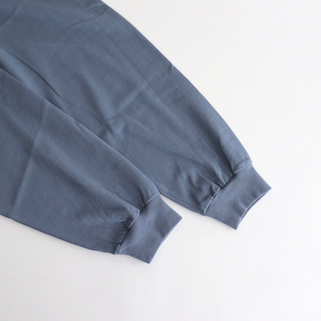 LUSTER PLAITING L/S TEE #DUSTY BLUE [A00P01GT]