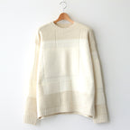 UNEVEN CREWNECK SWEATER #ECRU [YK23FW0596S]