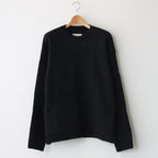 UNEVEN CREWNECK SWEATER #BLACK [YK23FW0596S]